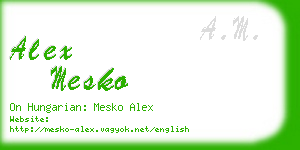 alex mesko business card